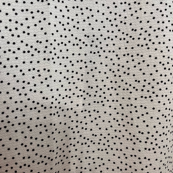 Polka Dot Blouse, Low Back, Silver Button Detailing - Size Small - Picture 4 of 6